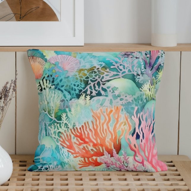 Summer Marine Coral Reef Cushion (Creator Uploaded)