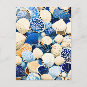 Summer Marine Seashells Holiday Postcard