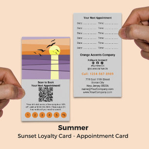 Summer Marketing Template Portrait Format Loyalty Appointment Card