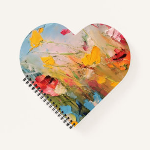 Summer Meadow – Expressive Abstract Wildflowers Notebook