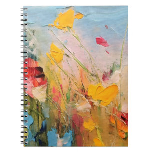 Summer Meadow – Expressive Abstract Wildflowers Notebook