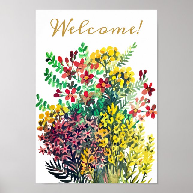 Summer meadow, wild flowers poster (Front)