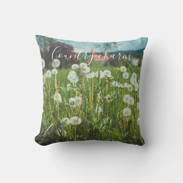 Summer meadow with dandelions cushion (Front)