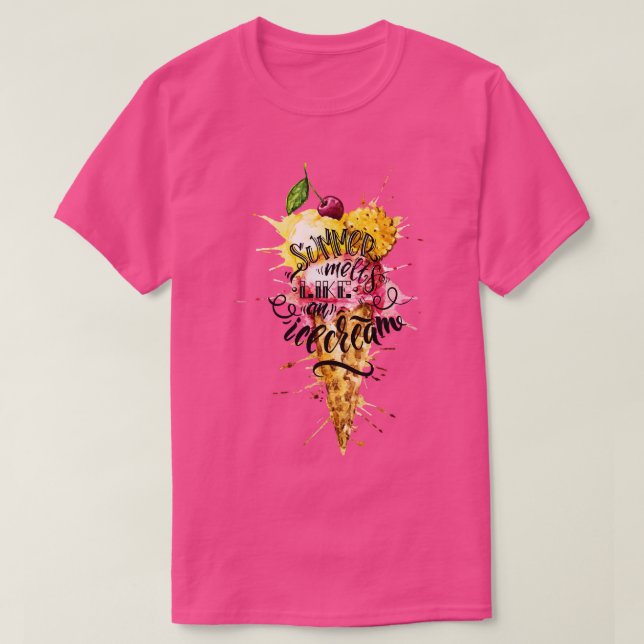 Summer Melts Like An Icecream T-Shirt (Design Front)