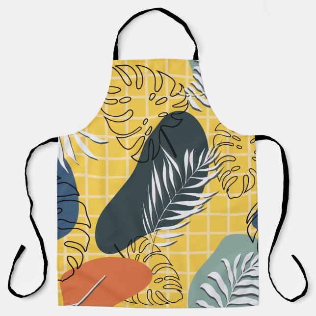 Summer memphis seamless pattern,abstract shapes an apron (Front)