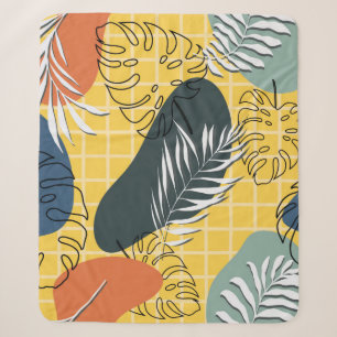 Summer memphis seamless pattern,abstract shapes an sherpa blanket