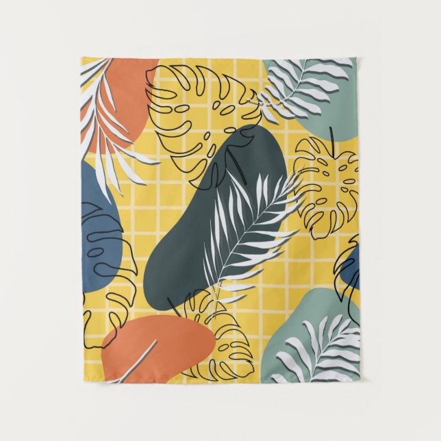 Summer memphis seamless pattern,abstract shapes an tapestry (Front)