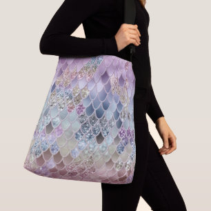 Summer Mermaid Glitter Scales #13 (Faux Glitter)   Crossbody Bag