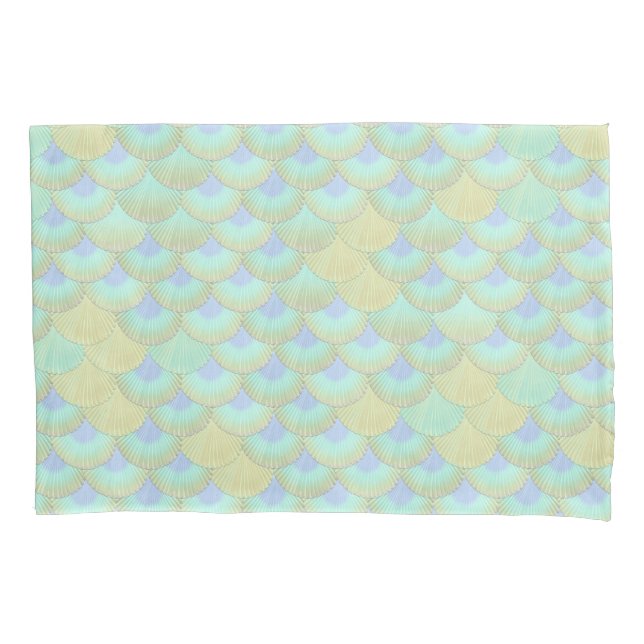 Summer Mermaid Palm Scales #1 #wall #decor #art Pillowcase (Front)