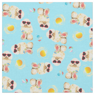Summer Miniature Poodle Fabric