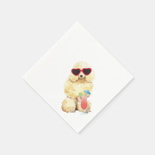 Summer Miniature Poodle Napkin