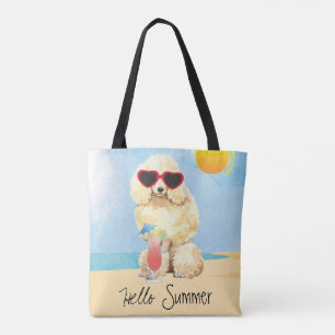 Summer Miniature Poodle Tote Bag