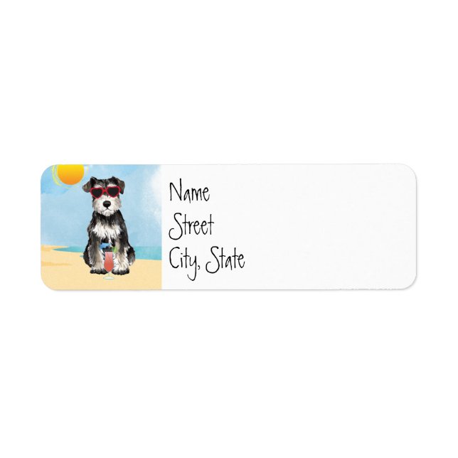 Summer Miniature Schnauzer Label (Front)