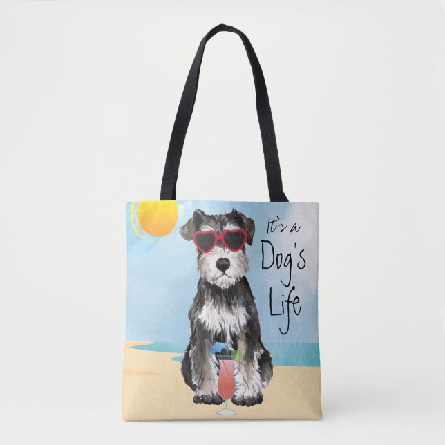 Summer Miniature Schnauzer Tote Bag (Front)