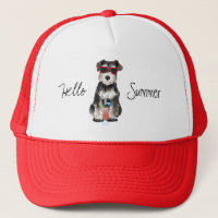 Summer Miniature Schnauzer Trucker Hat