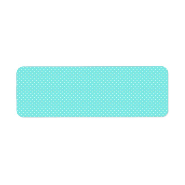 Summer Mint Green Polka Dot Hearts on Aqua Blue (Front)