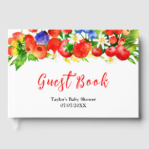 Summer Mixed Berries Baby Shower Guest Book