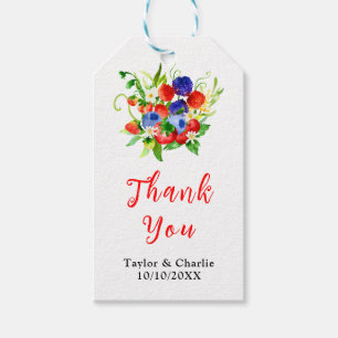 Summer Mixed Berries Wedding Thank You Gift Tags