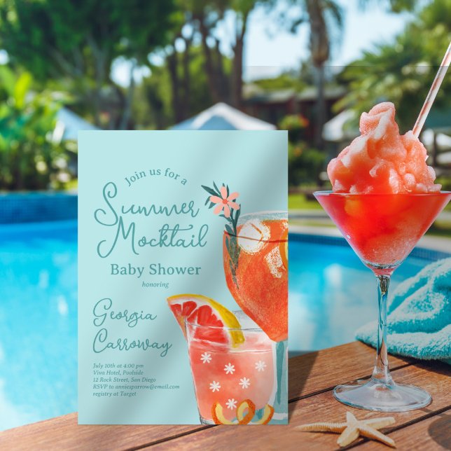 Summer Mocktails Baby Shower Invitation (Creator Uploaded)