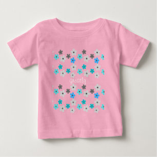 Summer Modern Floral Baby Girl T-Shirt