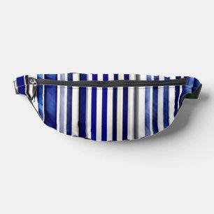 Summer Modern Navy Blue Boat Stripes Collection Bum Bags