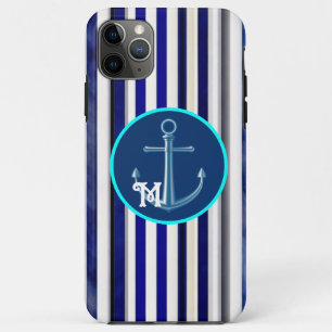 Summer Modern Navy Blue Boat Stripes Collection Case-Mate iPhone Case
