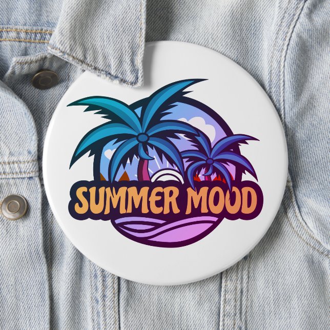 Summer Mood 6 Cm Round Badge (In Situ)