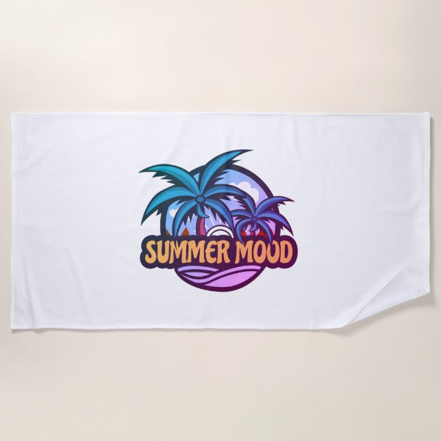 Summer Mood Beach Towel (Front)