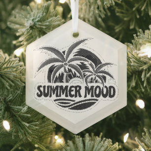 Summer Mood Glass Tree Decoration