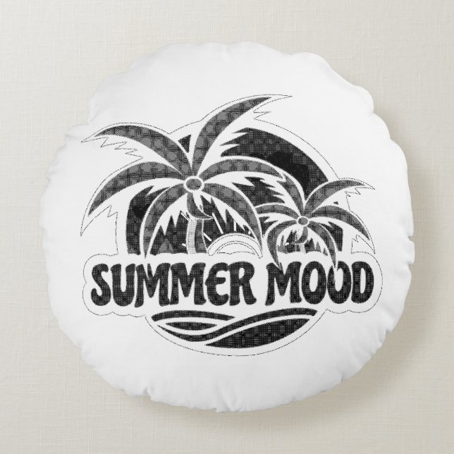 Summer Mood Round Cushion (Front)