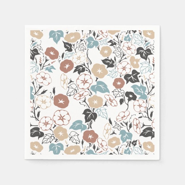 Summer Morning Glory Garden Napkin (Front)