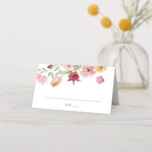 Summer Multi Colour Floral Place Card