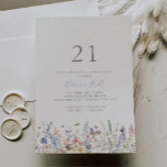 Summer Multicolor Wildflower 21st Birthday Party Invitation<br><div class="desc">This summer multicolor wildflower 21st birthday party invitation is perfect for a modern event. The design features watercolor pink,  blush,  purple,  red,  burgundy,  yellow,  white flowers and butterflies with greenery neatly bunched in elegant floral bouquets.</div>