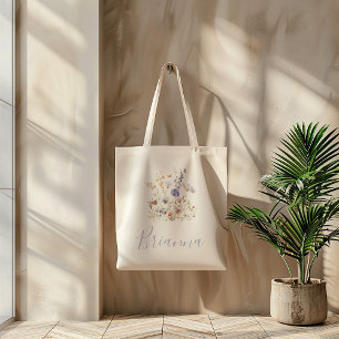 Summer Multicolor Wildflower Bridesmaid Tote Bag
