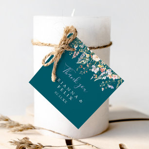  Summer Multicolor Wildflower Green Wedding Favour Tags