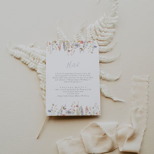 Summer Multicolor Wildflower Hotel Enclosure Card