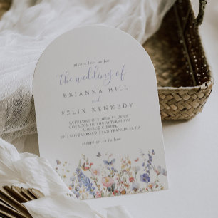 Summer Multicolor Wildflower The Wedding Of Invitation