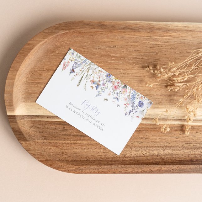 Summer Multicolor Wildflower Wedding Gift Registry Enclosure Card (Creator Uploaded)