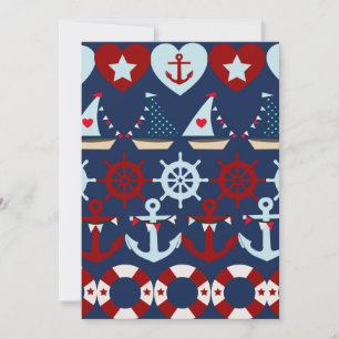 Summer Nautical Theme Anchors Sail Boats Helms