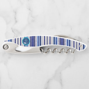 Summer Navy Blue Boat Trendy Stripes Collection Corkscrew