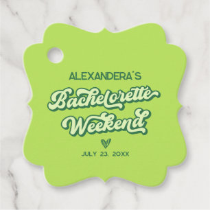 Summer Neon Pool Party Bachelorette Favour Tags