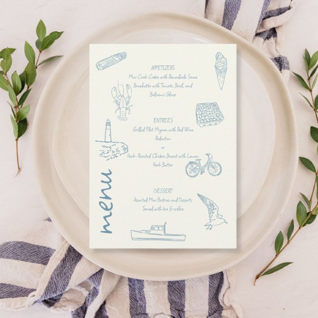 Summer New England wedding menu  (Creator Uploaded)