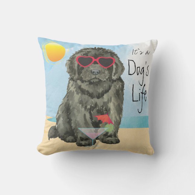 Summer Newfoundland Outdoor Pillow (Front)