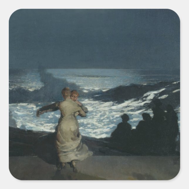 Summer Night, 1890 Square Sticker (Front)