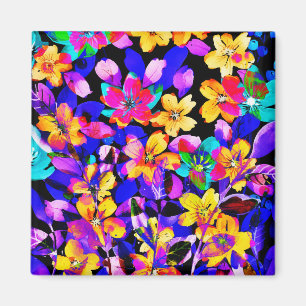 Summer Night Blooming Garden Flowers Magnet