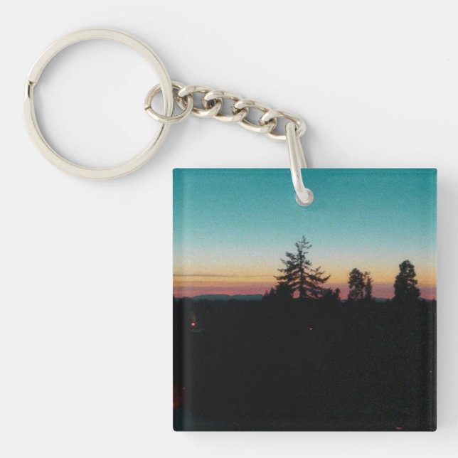 Summer night in the  Pacific Northwest Key Ring (Front)