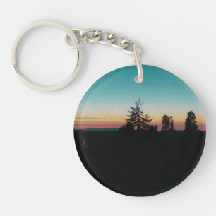 Summer night in the Pacific Northwest Key Ring