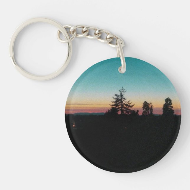 Summer night in the  Pacific Northwest Key Ring (Front)