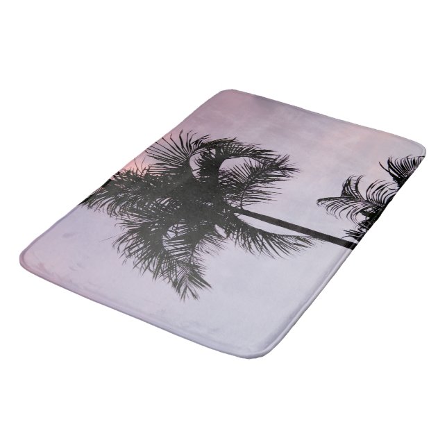 Summer Night Magic Palms 1 Bath Mat (Angled)