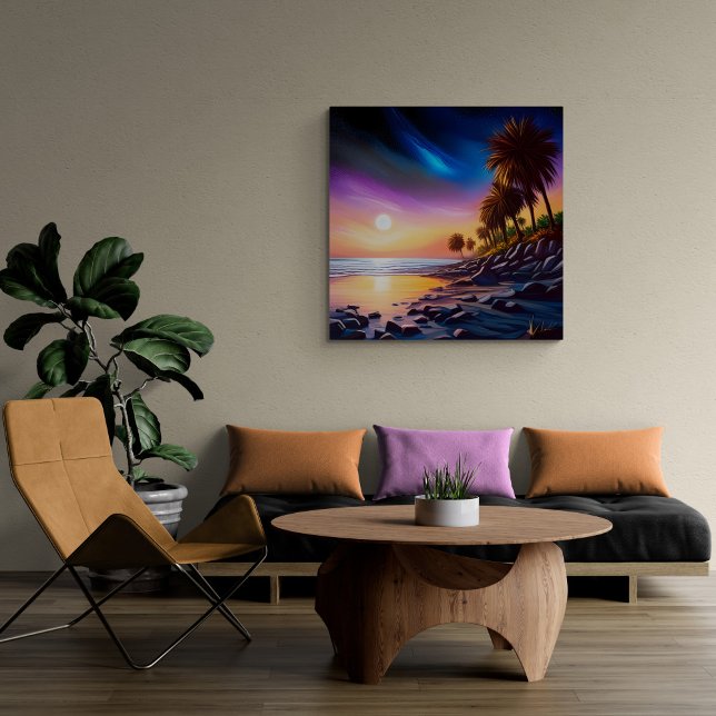 Summer Night On The Beach Canvas Print (Creator Uploaded)